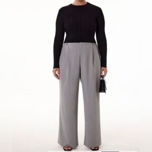 Forever 21 X Barneys New York Trouser Pants in Heather Grey Sz 2x Nwt